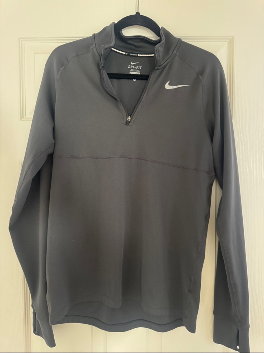 Nike Gray Dri-FIT Quarter-Zip Performance Pullover